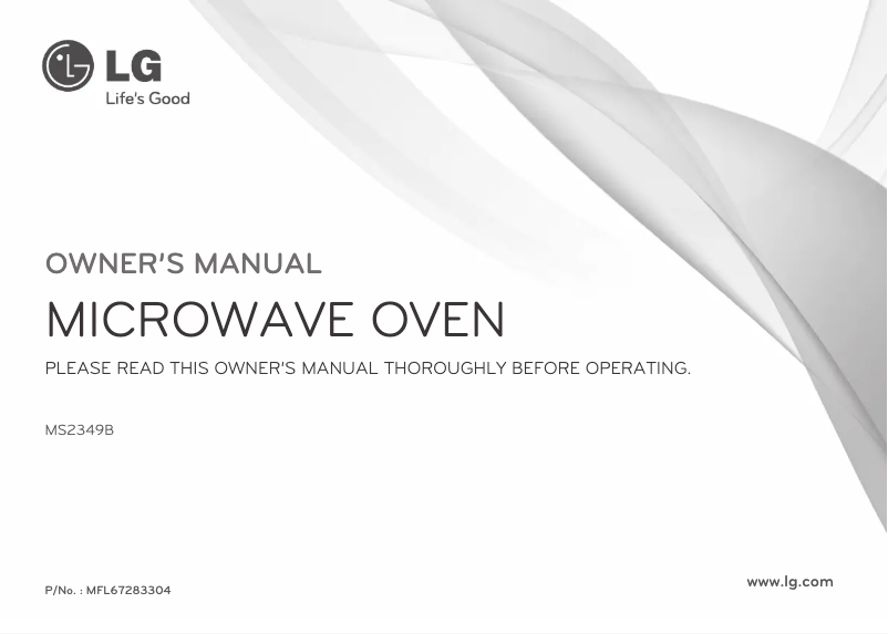 Page 1 of the manual User Manual LG MS2349B