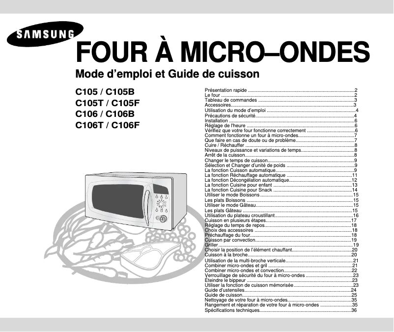 Page 1 of the manual User Manual Samsung C105