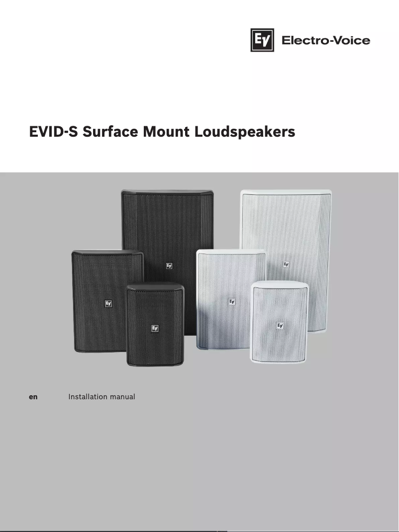 First page image of the manual for EVID-S5.2T