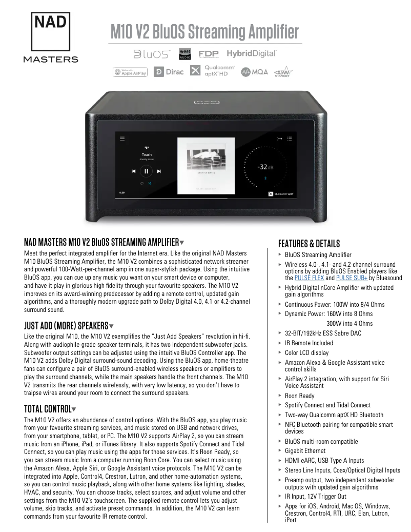 First page image of the manual for M10 V2