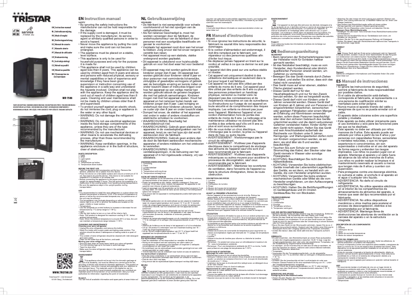 First page image of the manual for WR-7508