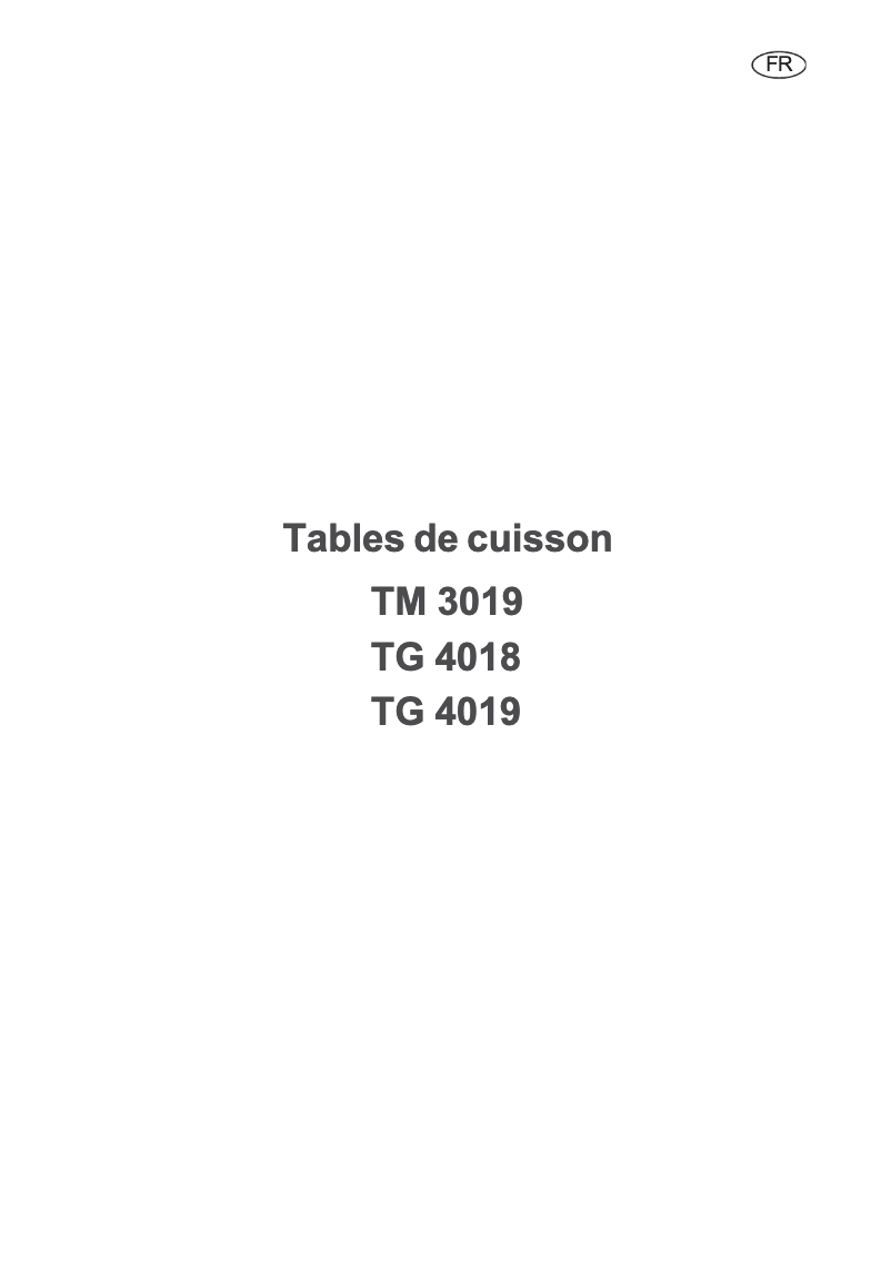 First page image of the manual for TG4019T