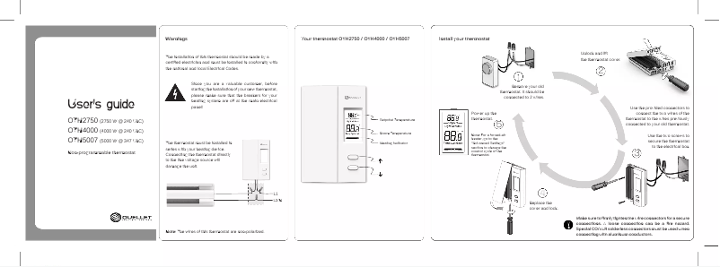 Page 1 of the manual User Manual Ouellet OTH5007