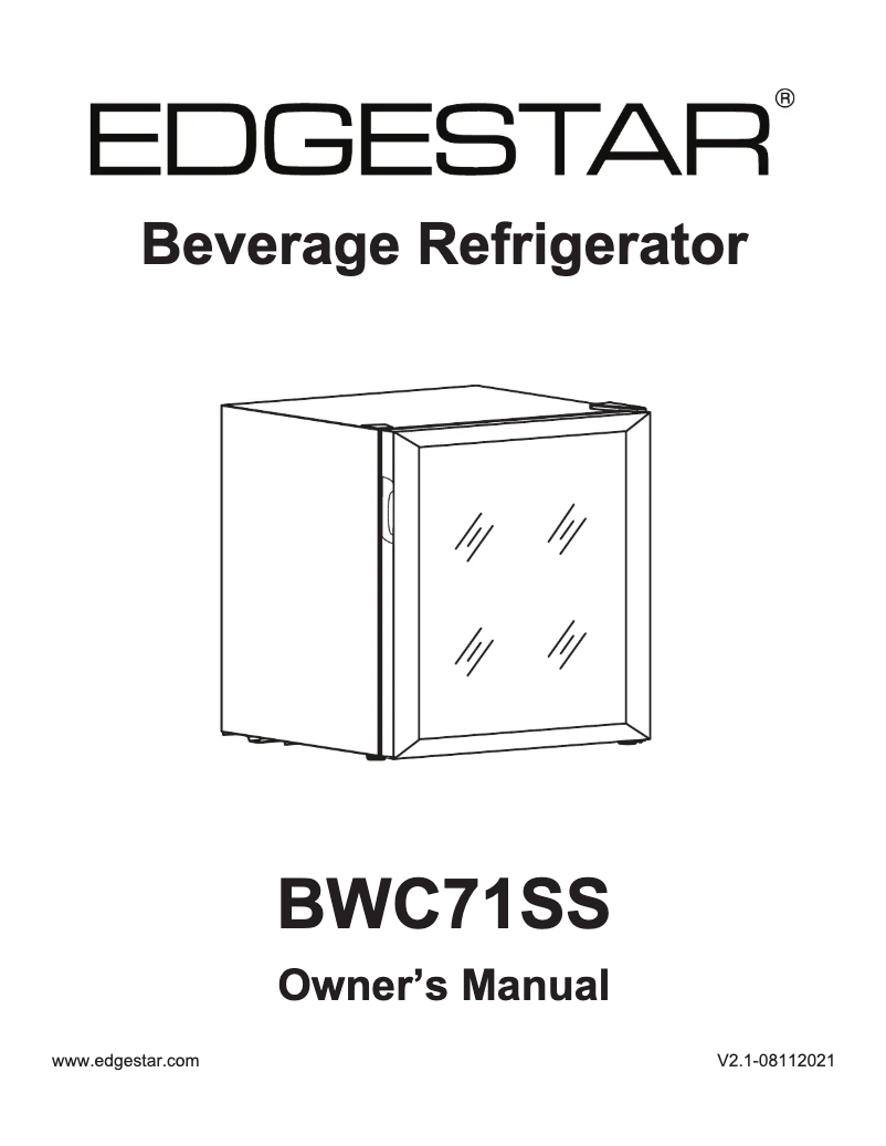 First page image of the manual for BWC71SS