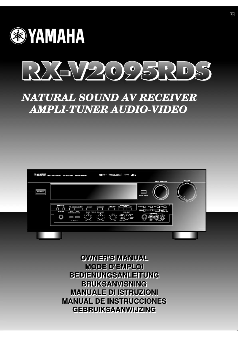 Page 1 of the manual User Manual Yamaha RX-V2095RDS