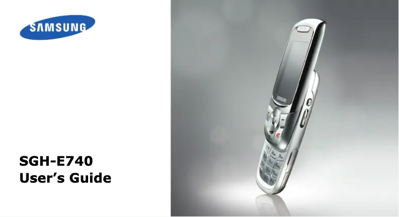 First page image of the manual for SGH-E740