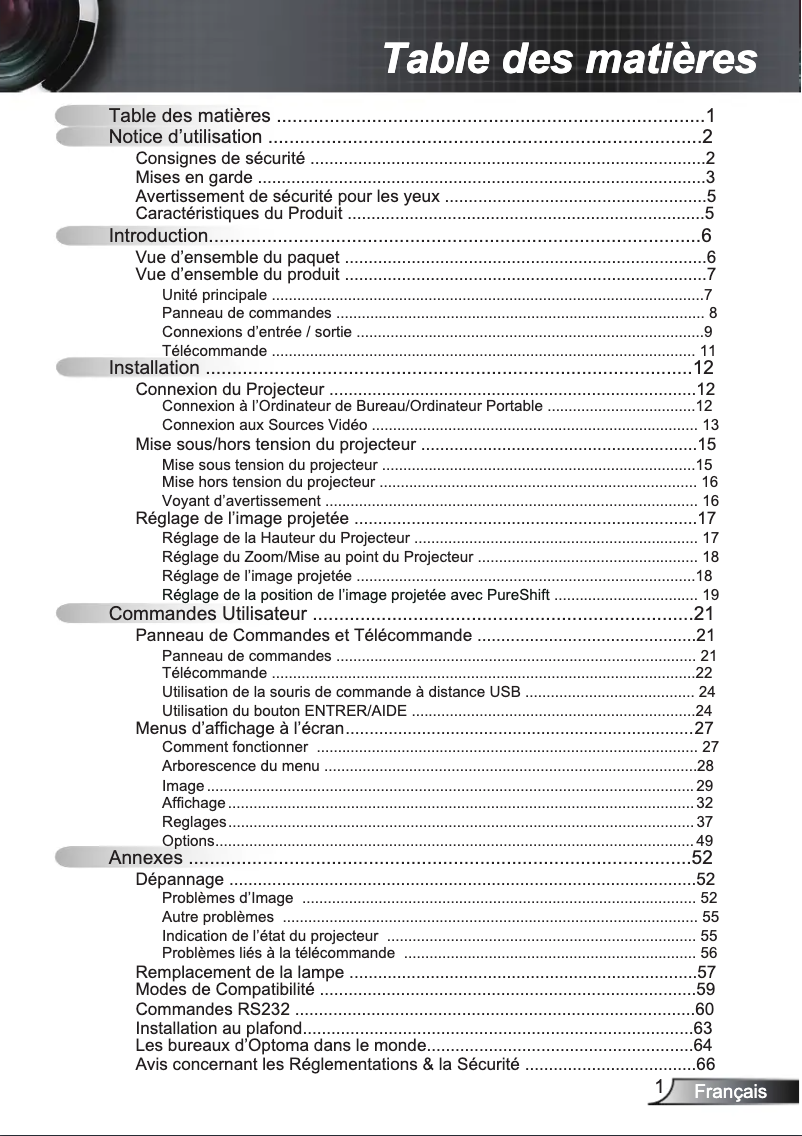 First page image of the manual for EX765