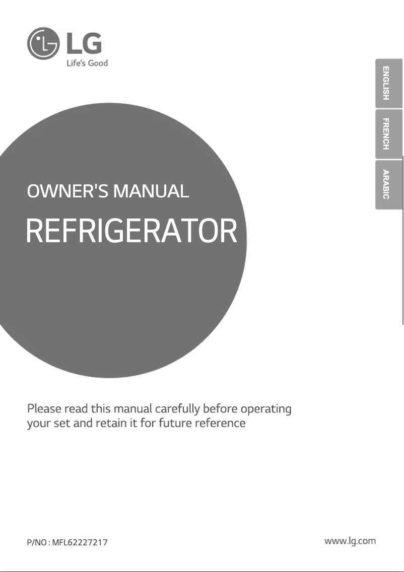 First page image of the manual for GL-B345SQTG