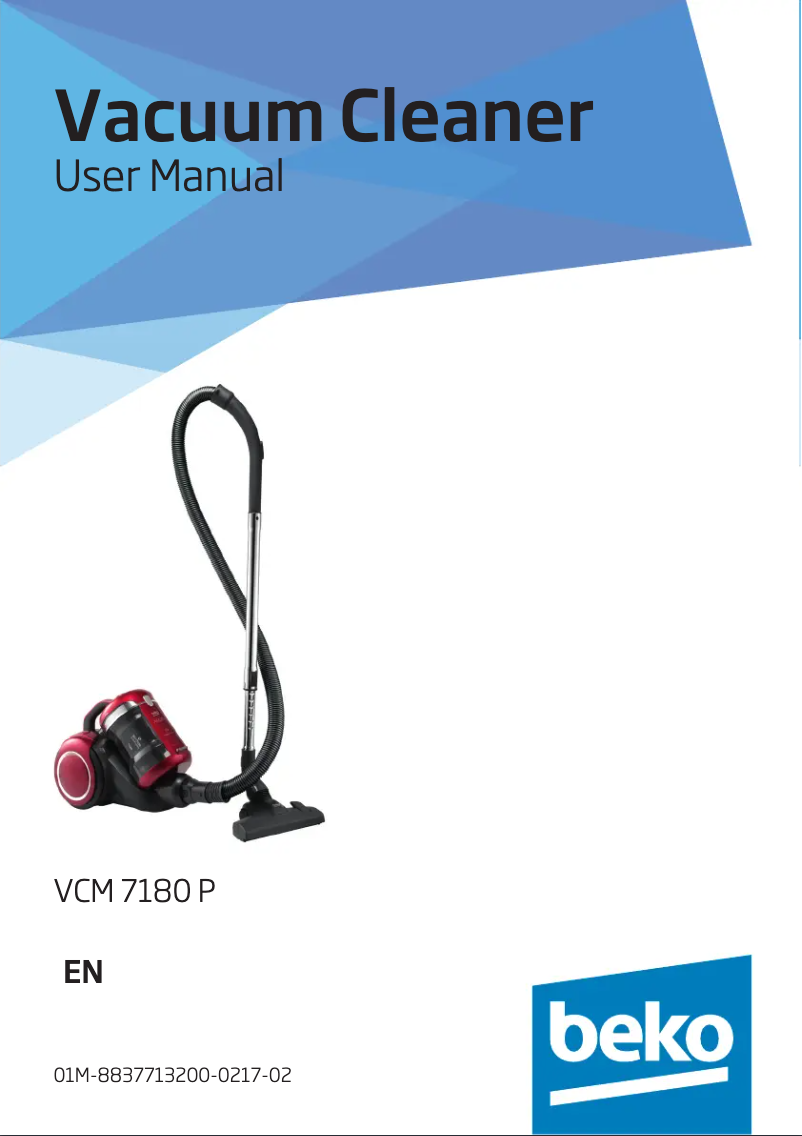 Page 1 of the manual User Manual Beko VCM7180P