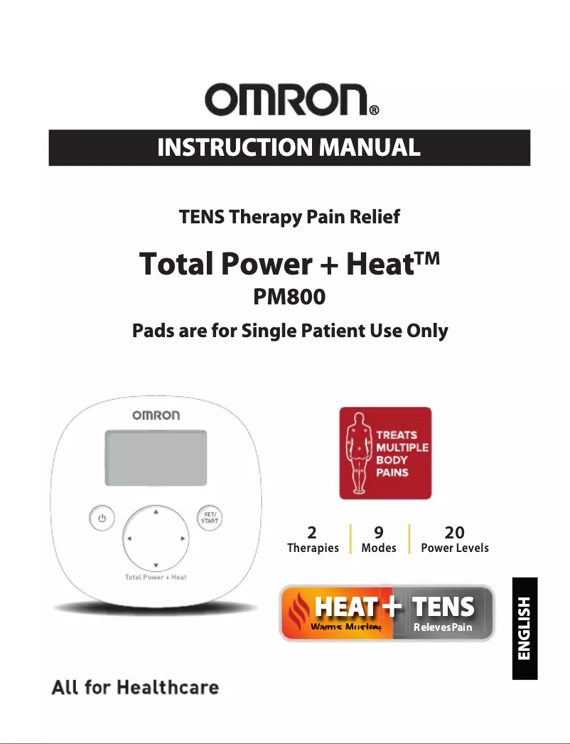 Page 1 of the manual User Manual Omron Total Power + Heat PM800