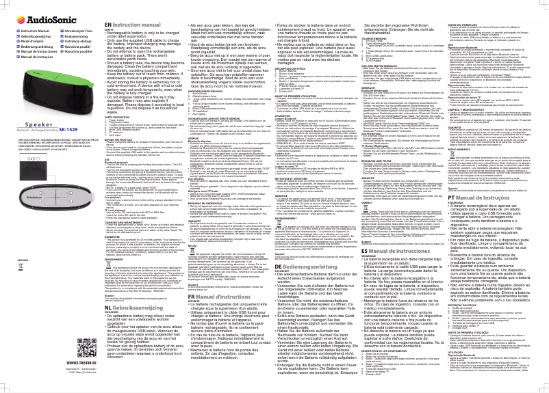 First page image of the manual for SK-1529