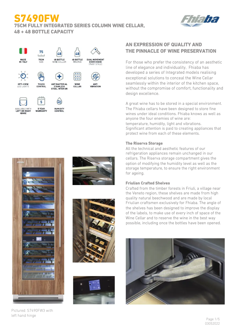 First page image of the manual for S7490FW3A