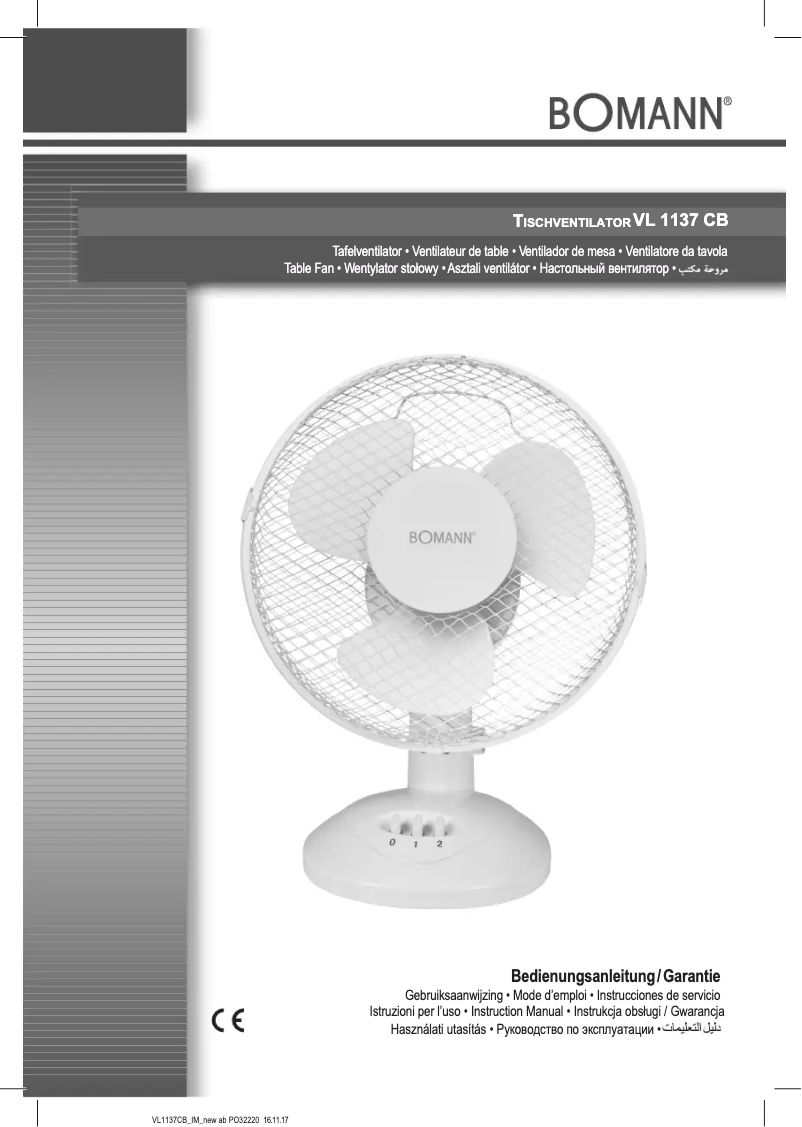 First page image of the manual for VL 1137 CB