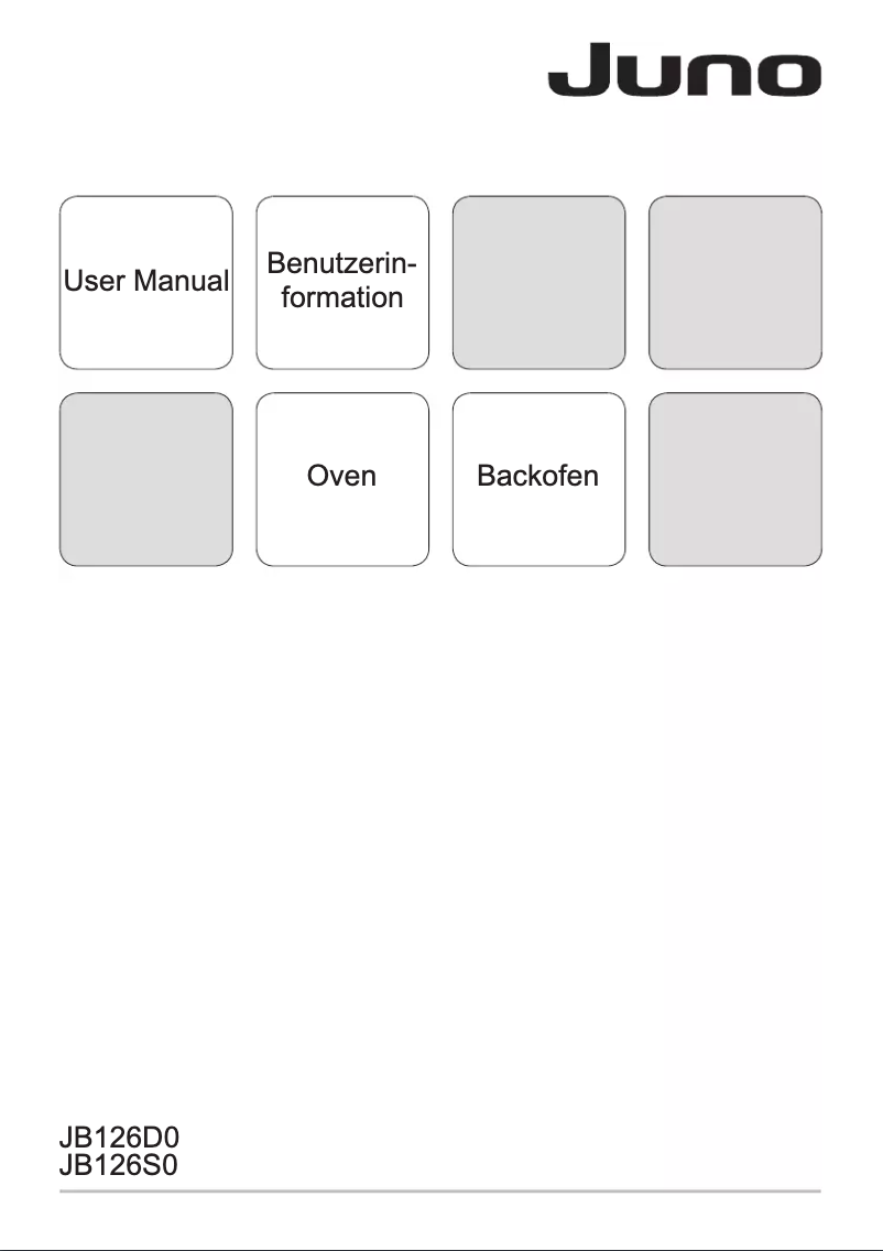 Page 1 of the manual User Manual Juno JB126S0