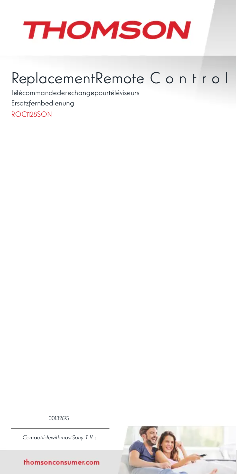 First page image of the manual for ROC1128SON