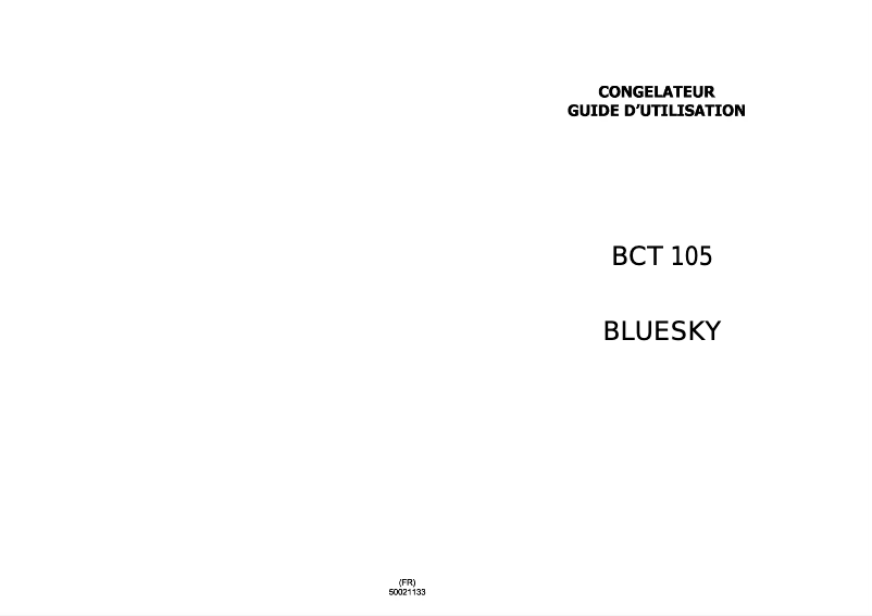 Page 1 of the manual User Manual Bluesky BCT 105