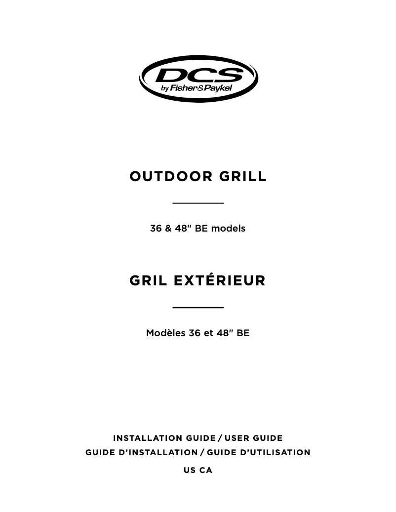 Page 1 of the manual User Manual DCS BE1-36RC-L