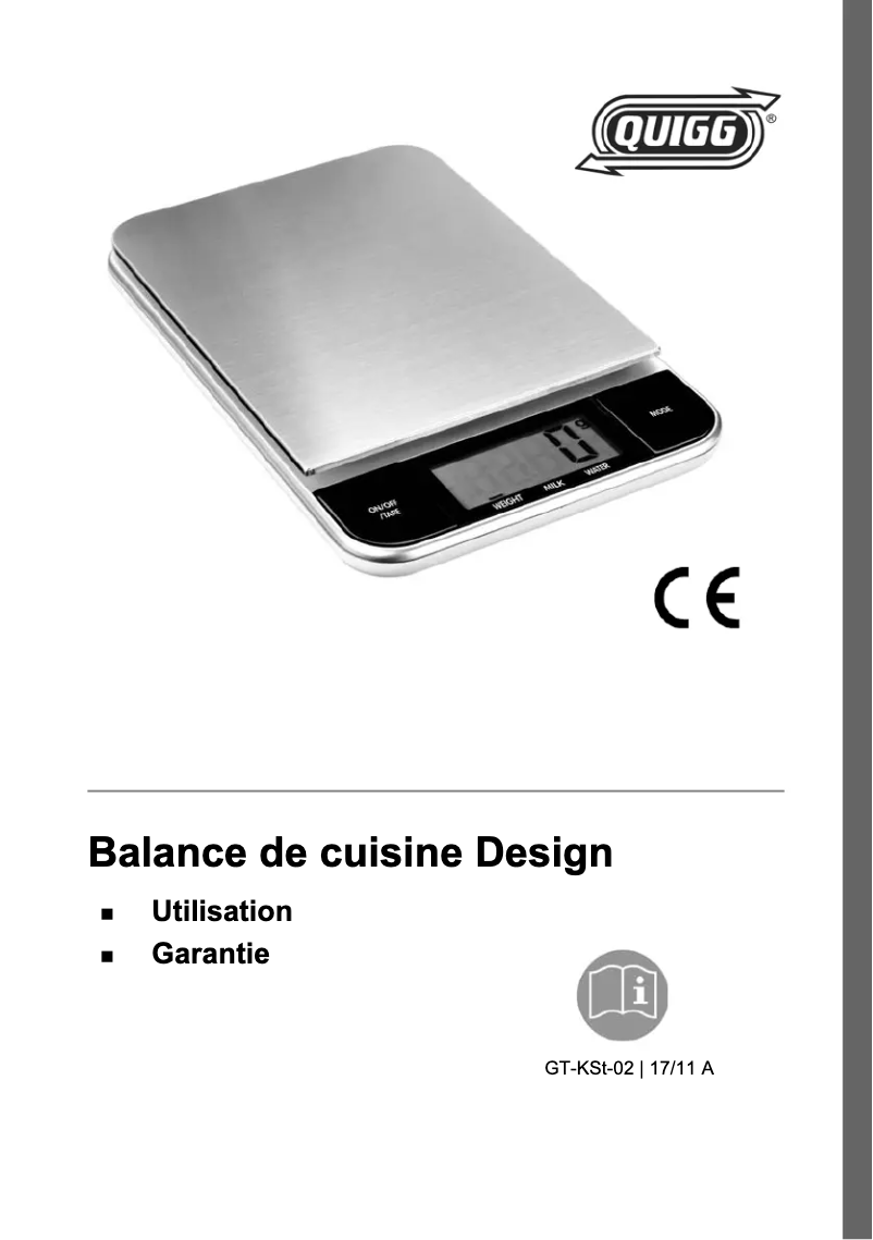 Page 1 of the manual User Manual Quigg GT-KSt-03