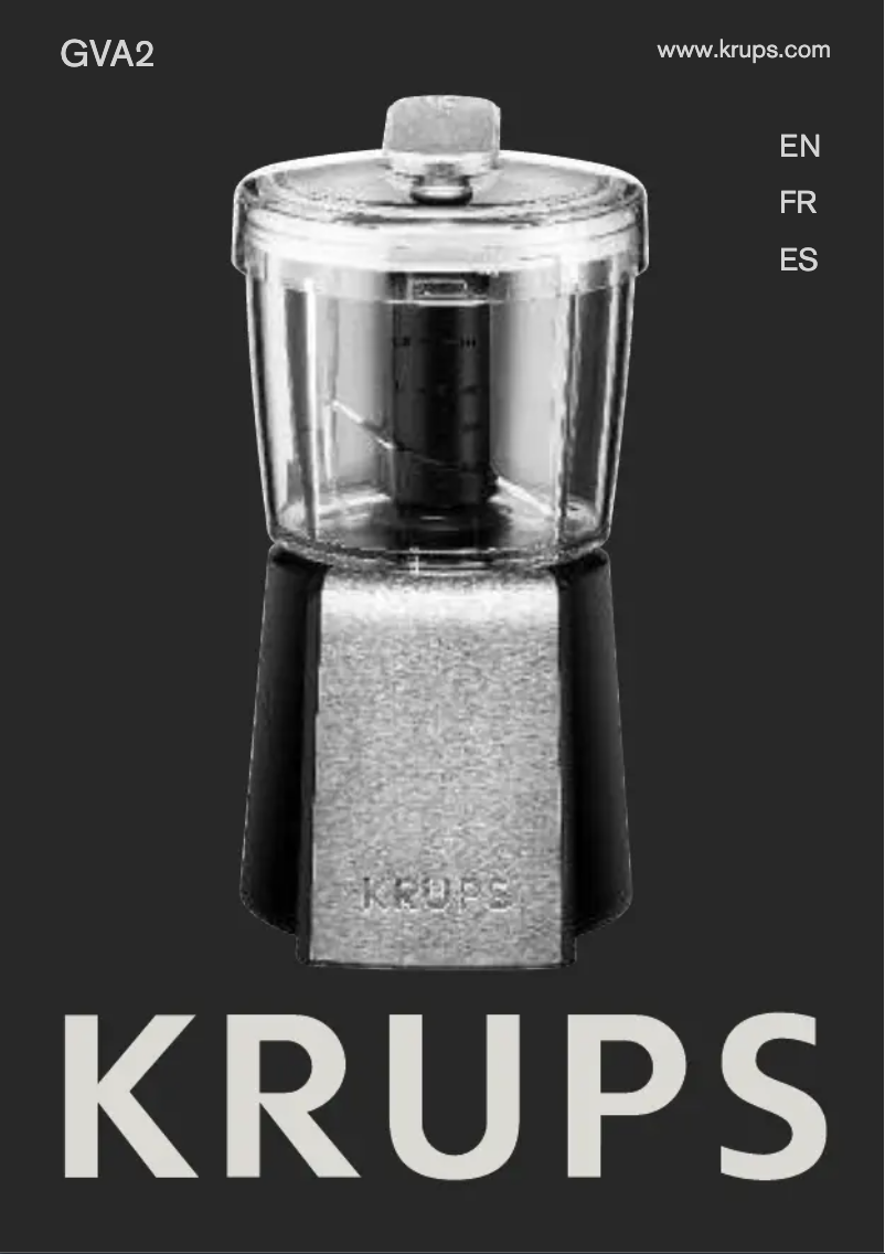 Page 1 of the manual User Manual Krups Speedy Pro GVA2