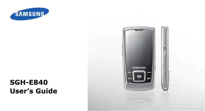 First page image of the manual for SGH-E840