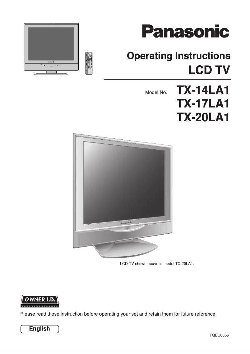 First page image of the manual for TX14LA1
