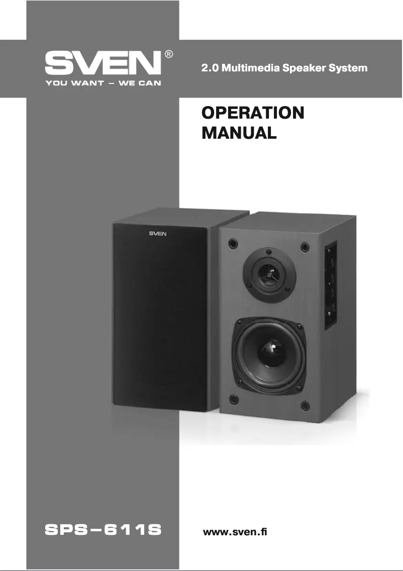 Page 1 of the manual User Manual Sven SPS-611S