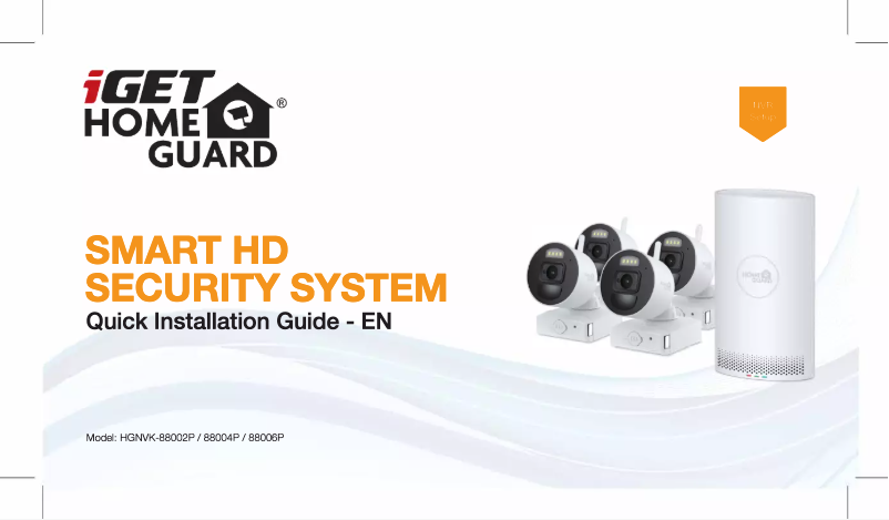 First page image of the manual for HGNVK-88004P