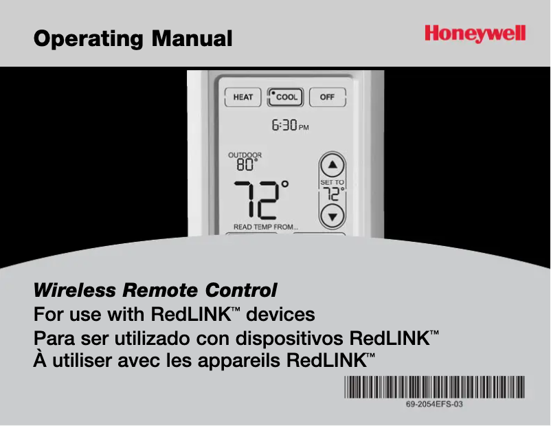 Page 1 of the manual User Manual Honeywell REM5000R1001