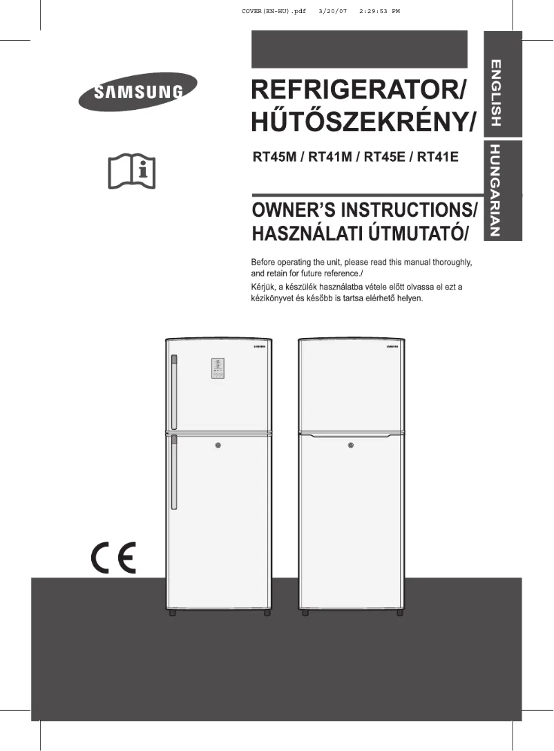 Page 1 of the manual User Manual Samsung RT41MASW