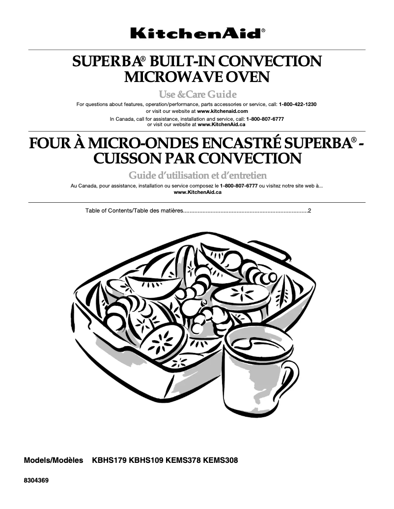 First page image of the manual for KEMS378SBL04