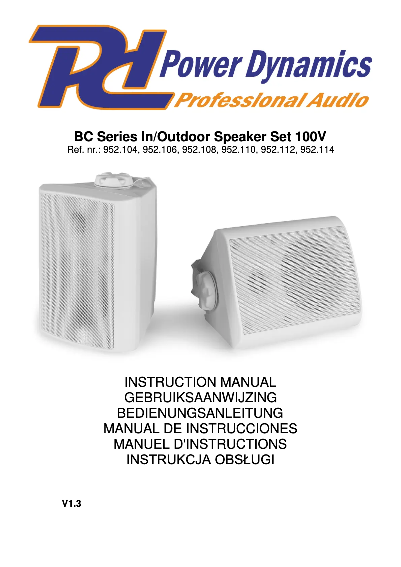 First page image of the manual for BC50V