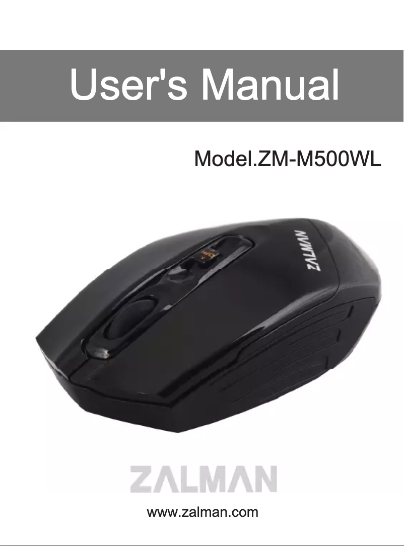 Page 1 de la notice Manuel utilisateur Zalman ZM-M500WL