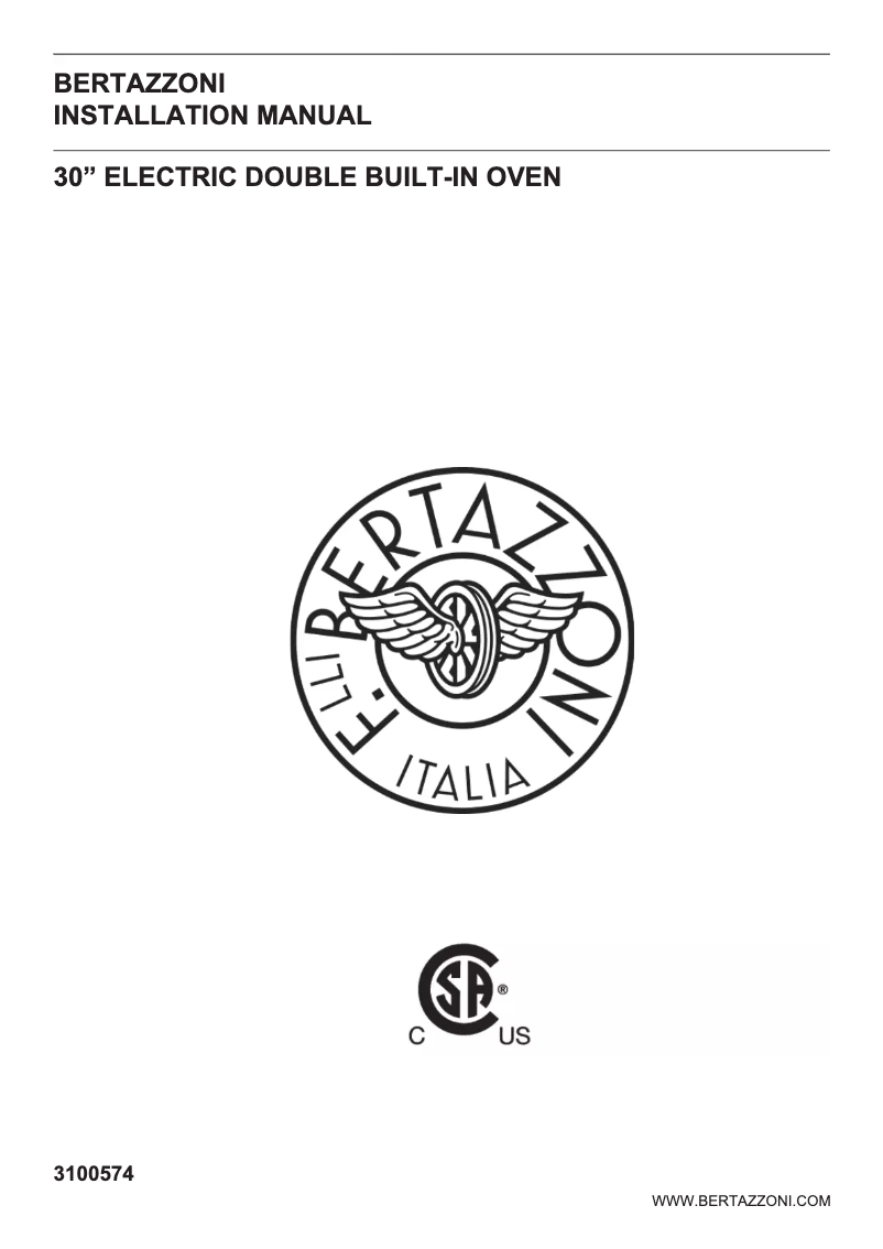 First page image of the manual for MAST30FDEXV