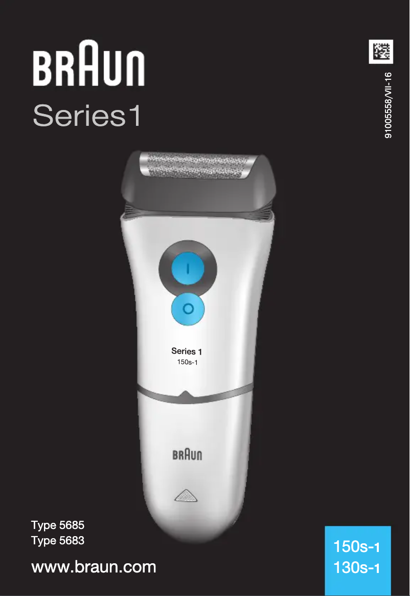 Page 1 of the manual User Manual Braun Series 1 130s-1