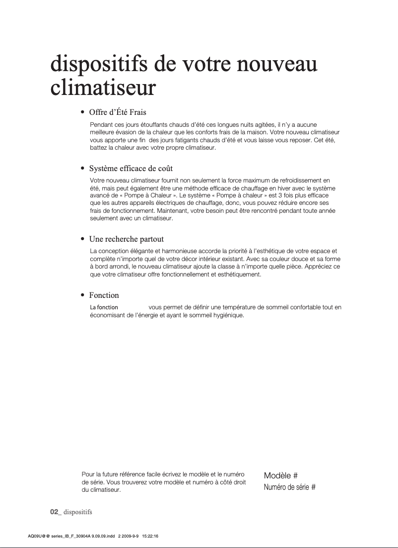 Page 1 of the manual User Manual Samsung AQ09UUAN