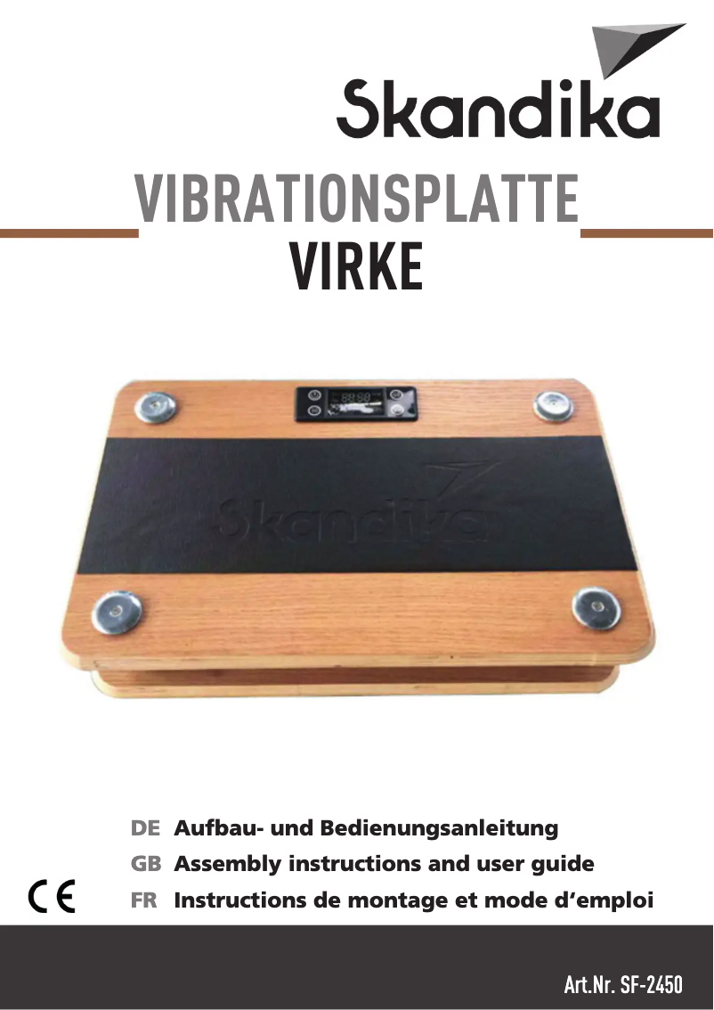 First page image of the manual for Virke