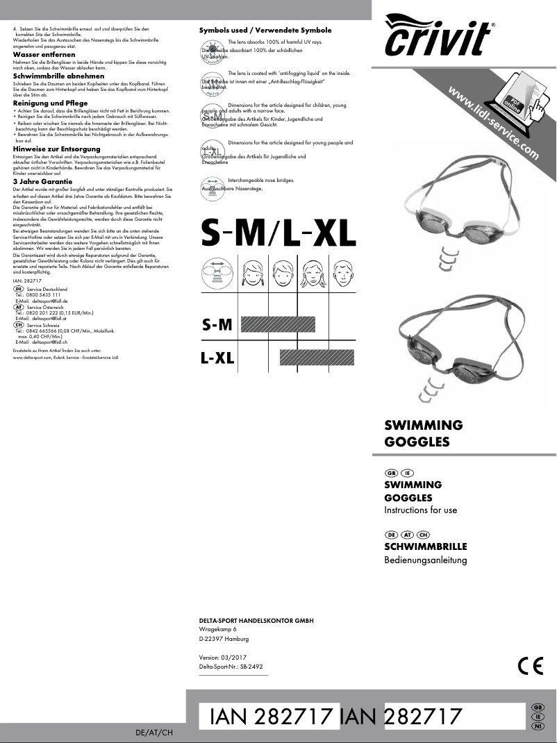 Page 1 of the manual User Manual Crivit IAN 282717