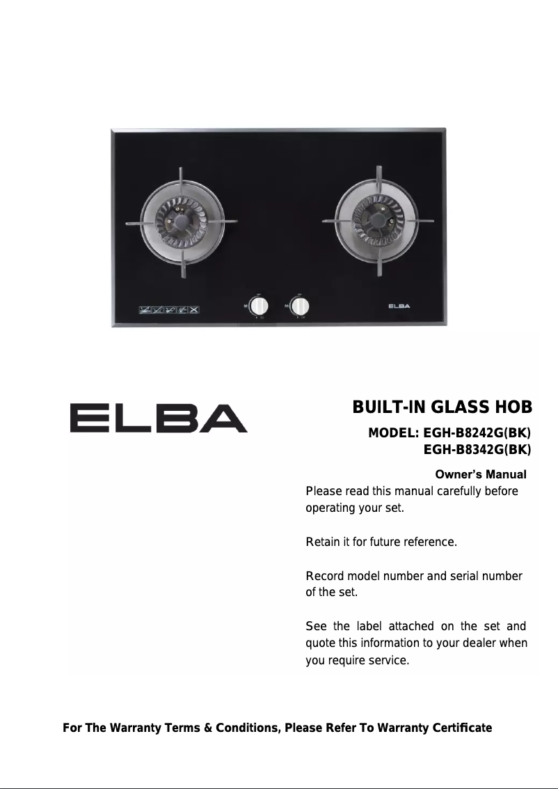 Page 1 of the manual User Manual Elba EGH-B8342G(BK)