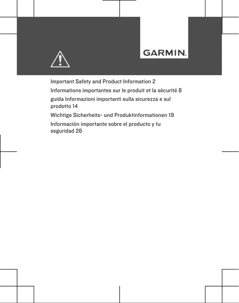 Page 1 of the manual Safety Instructions Garmin LIDAR-Lite v4 LED