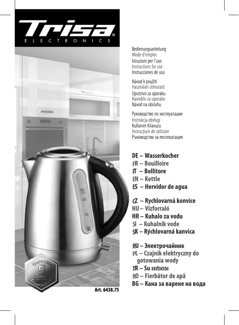 Page 1 of the manual User Manual Trisa Compact Boil 6438.75