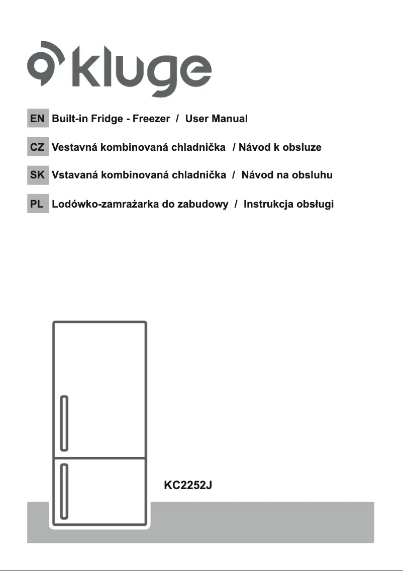 Page 1 of the manual Installation Guide Kluge KC2252J