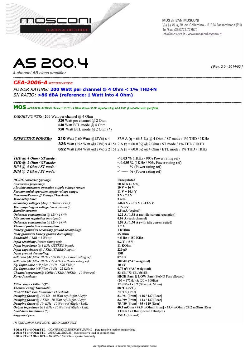 First page image of the manual for AS 200.4