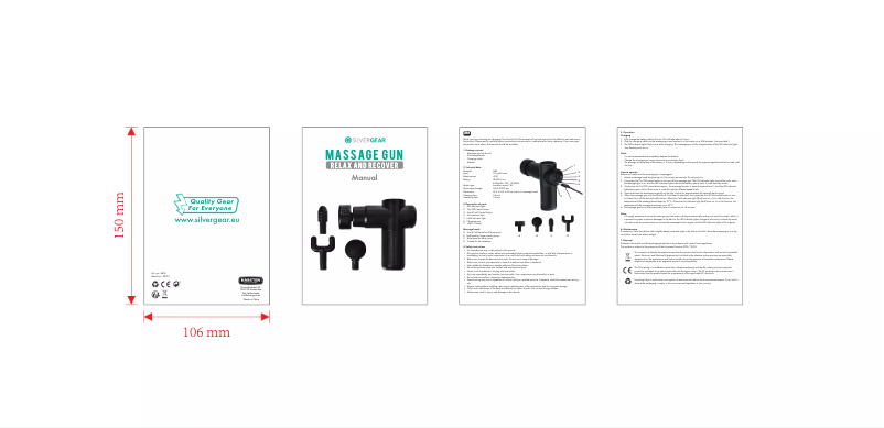 First page image of the manual for Massage Gun