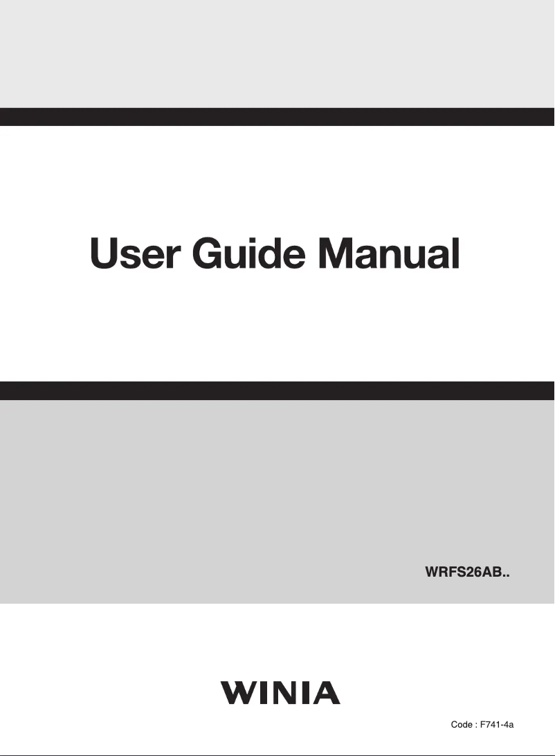 First page image of the manual for WRFS26ABBD