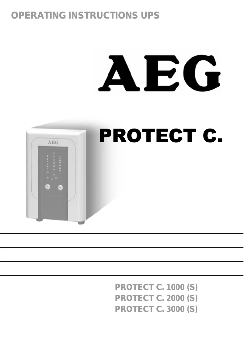 Page 1 of the manual User Manual AEG Protect C.1000 VA