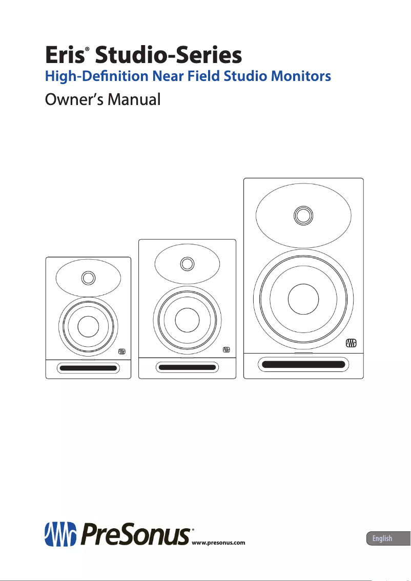 Page 1 of the manual User Manual PreSonus Eris 8