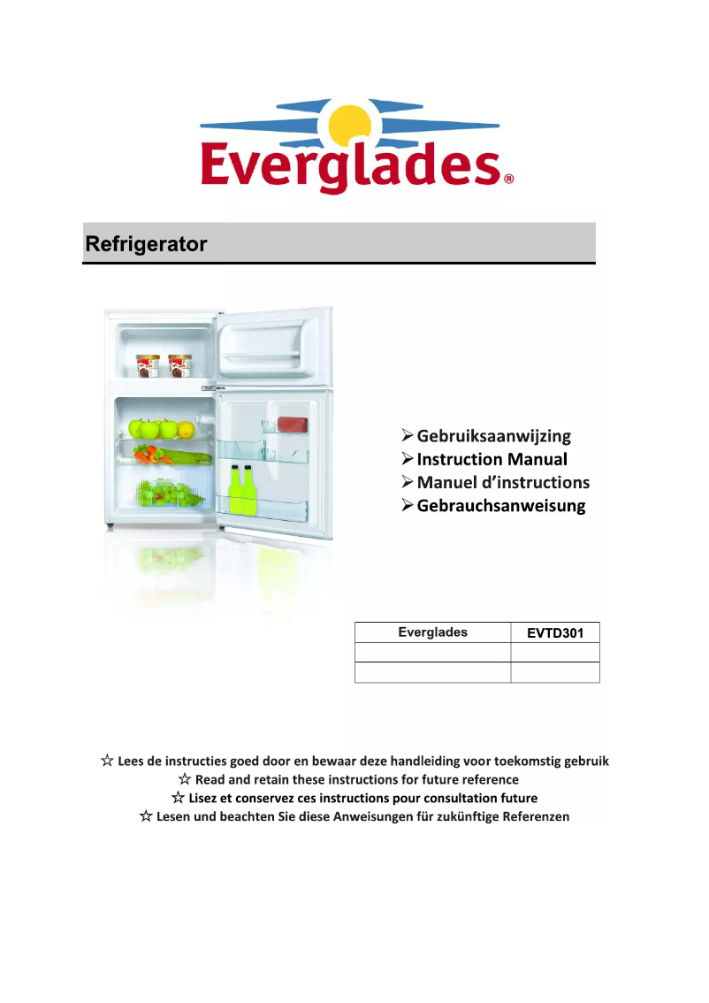 Page 1 of the manual User Manual Everglades EVTD301
