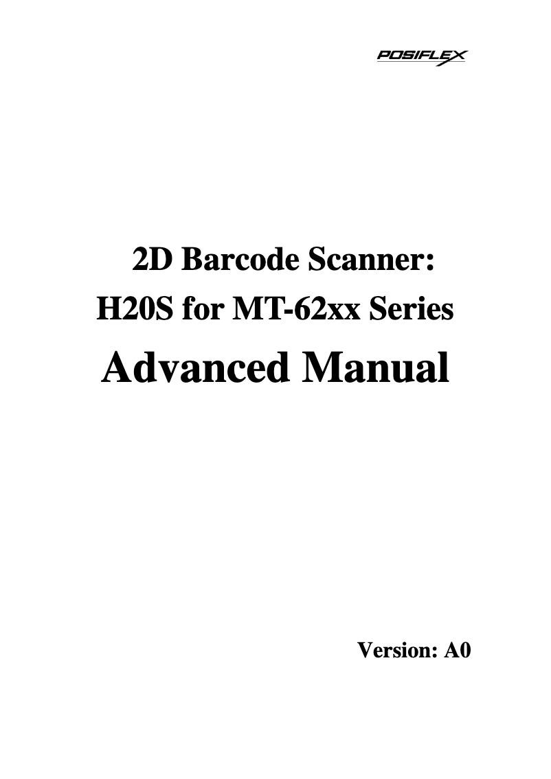 Page 1 of the manual User Manual Posiflex MT-6208A