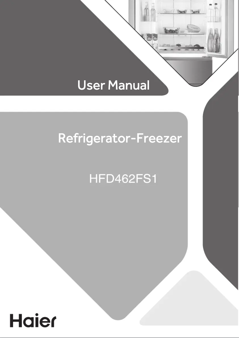 First page image of the manual for HFD462FS1