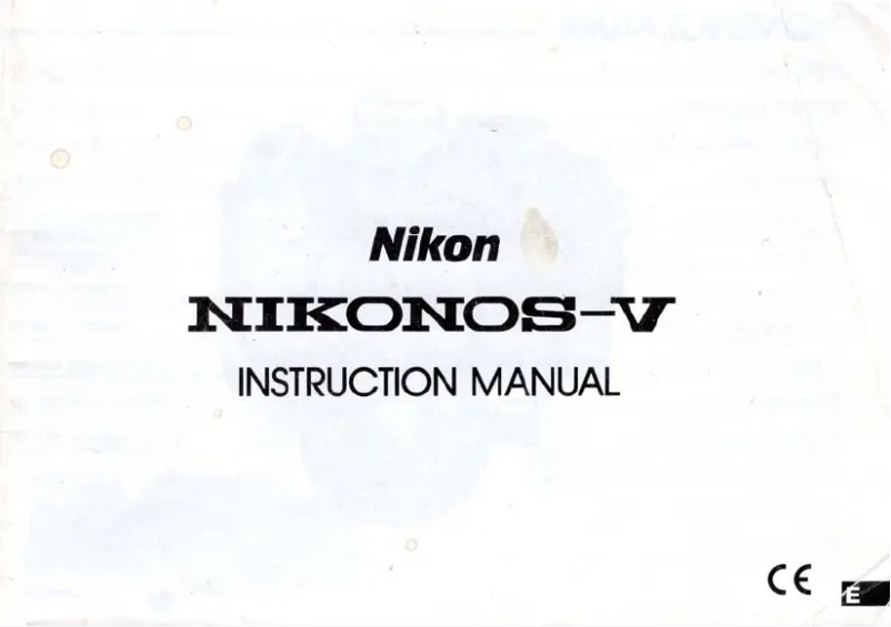Page 1 of the manual User Manual Nikon Nikonos V